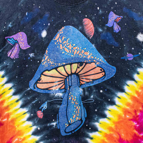 Liquid Blue Mushroom Space Tie Dye T-Shirt