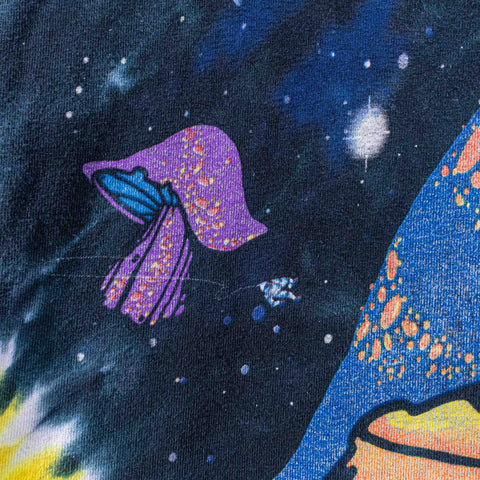 Liquid Blue Mushroom Space Tie Dye T-Shirt