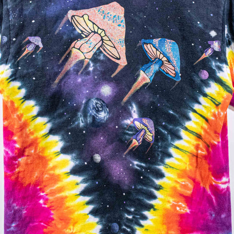 Liquid Blue Mushroom Space Tie Dye T-Shirt