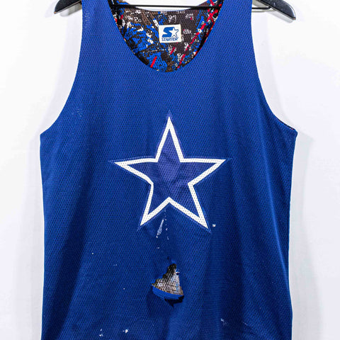 Dallas Cowboys Starter Abstract AOP Reversible Mesh Tank Top Jersey