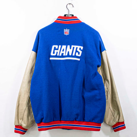 New York Giants NIKE Swoosh Varsity Letterman Bomber Jacket NFL