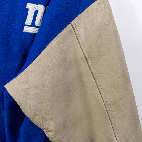 New York Giants NIKE Swoosh Varsity Letterman Bomber Jacket NFL