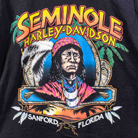 Harley Davidson Motorcycles Flame Skull T-Shirt Seminole Florida
