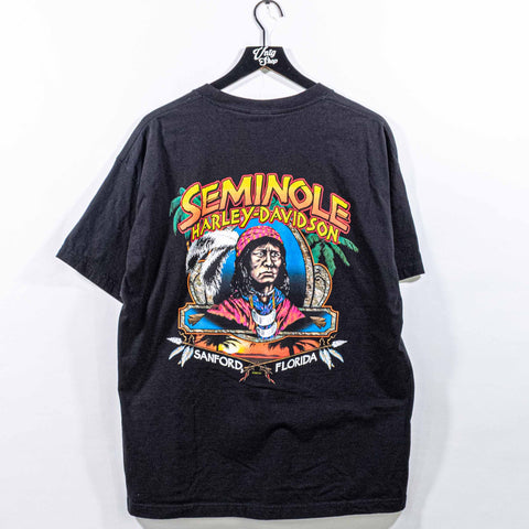 Harley Davidson Motorcycles Flame Skull T-Shirt Seminole Florida
