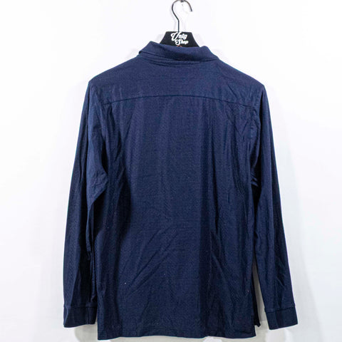 ETON Diamond Jacquard Long Sleeve Polo Shirt