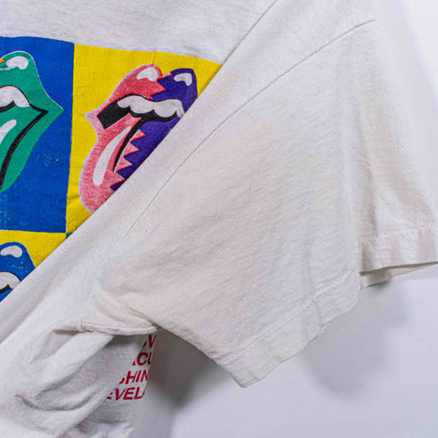 The Rolling Stones Steel Wheels North American Tour 1989 T-Shirt Andy Warhol Thrashed