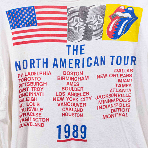 The Rolling Stones Steel Wheels North American Tour 1989 T-Shirt Andy Warhol Thrashed