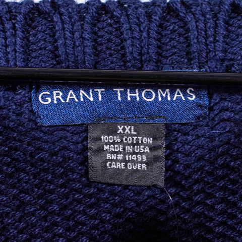 Grant Thomas USA American Flag Knit Pullover Sweater Made in USA