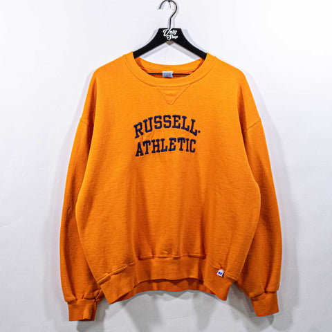 Russell Athletic Spell Out Crewneck Sweatshirt Embroidered