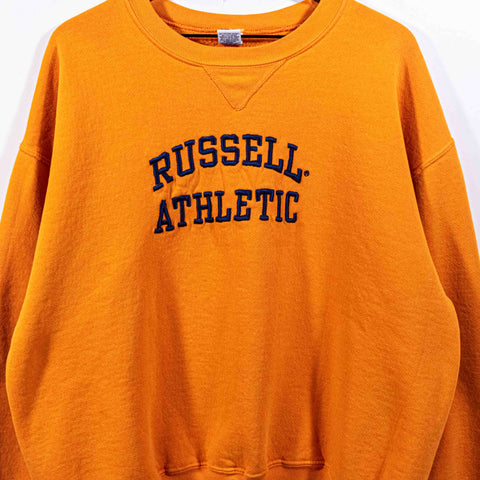 Russell Athletic Spell Out Crewneck Sweatshirt Embroidered