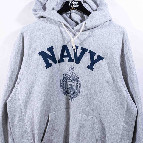 US Navy Academy Champion Hoodie Sweatshirt Reverse Weave