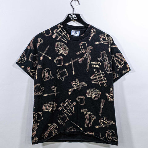 Artist's Tools AOP T-Shirt Paint Brush Camera