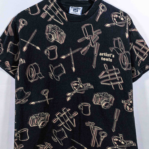 Artist's Tools AOP T-Shirt Paint Brush Camera