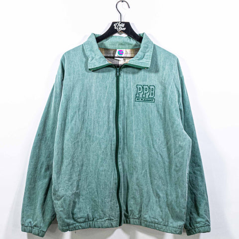 Ocean East Plaid Lined Zip Jacket Point Pleasant Beach Sun Faded