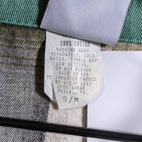 Ocean East Plaid Lined Zip Jacket Point Pleasant Beach Sun Faded