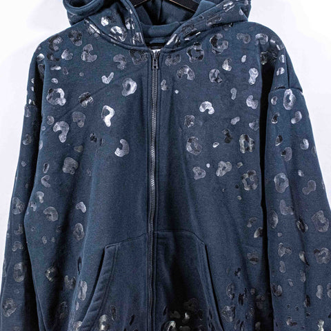 Jeremy Scott Adidas Leopard Full Zip Hoodie Sweatshirt Paws Tail