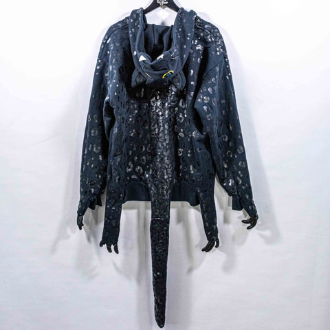 Jeremy Scott Adidas Leopard Full Zip Hoodie Sweatshirt Paws Tail