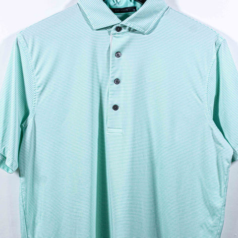Greyson Striped Golf Polo Shirt Performance Stretch