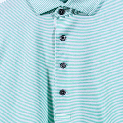 Greyson Striped Golf Polo Shirt Performance Stretch