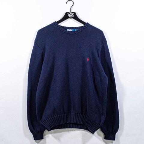 Polo Ralph Lauren Pony Crewneck Sweater Chunky Knit