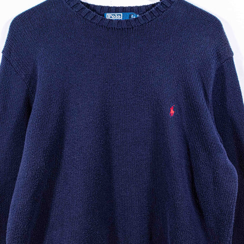 Polo Ralph Lauren Pony Crewneck Sweater Chunky Knit