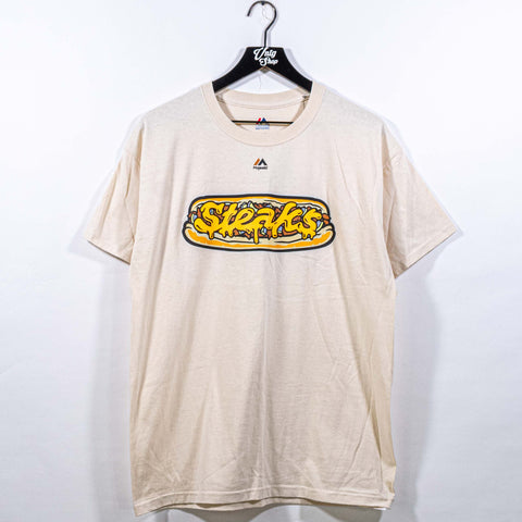 Lehigh Valley IronPigs Cheese Steaks T-Shirt Majestic Wiz MiLB