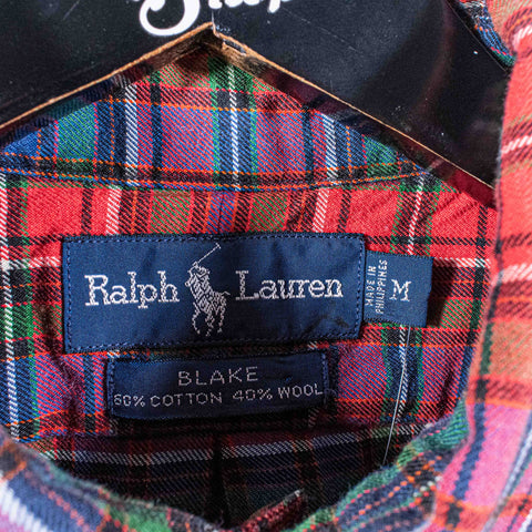 Polo Ralph Lauren Blake Plaid Button Down Shirt Cotton Wool
