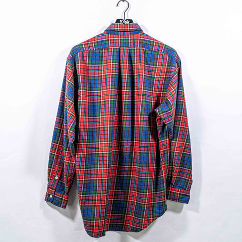 Polo Ralph Lauren Blake Plaid Button Down Shirt Cotton Wool