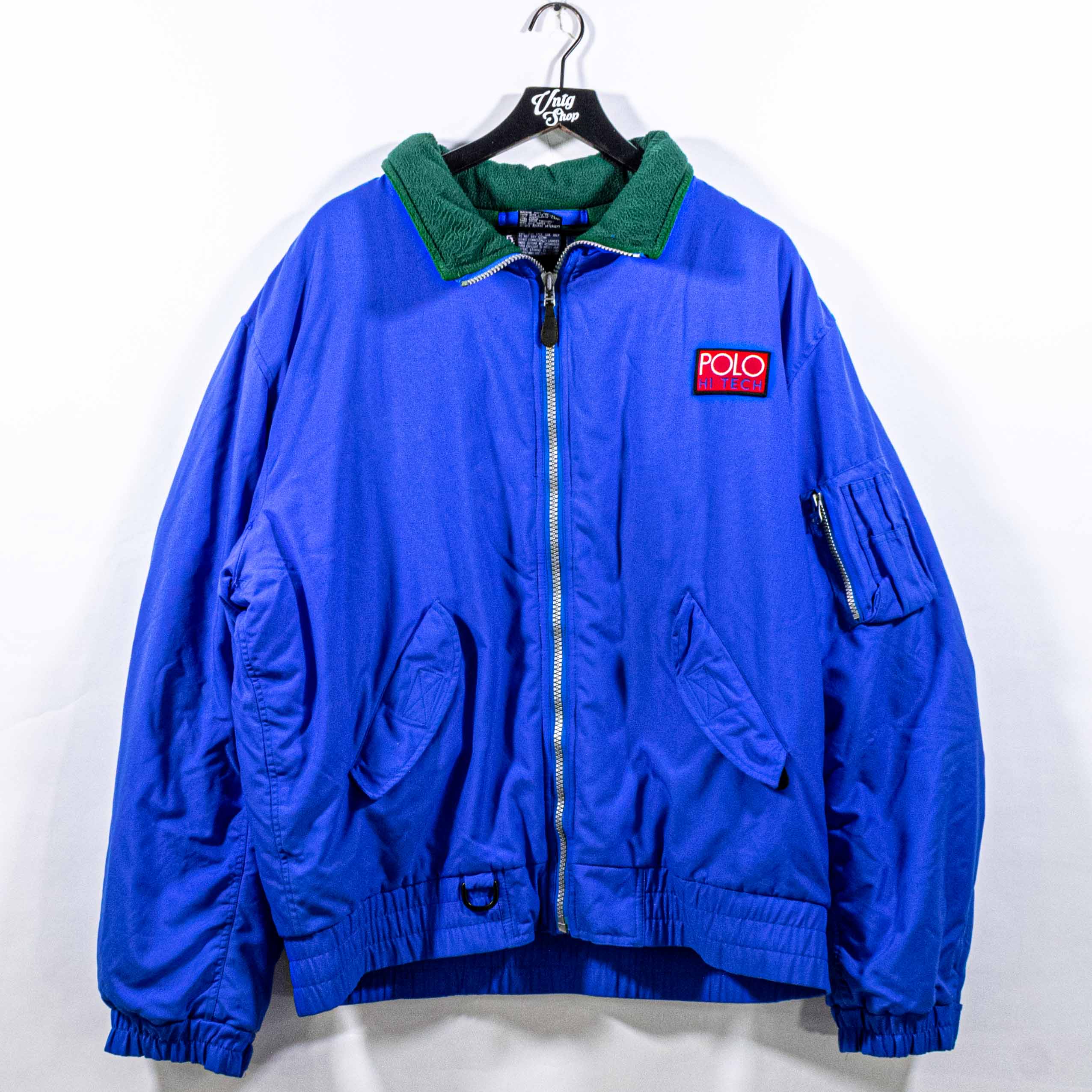 Polo Ralph Lauren Hi Tech Fleece Lined Bomber Jacket Puffer– VNTG Shop