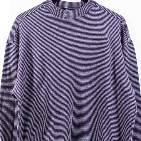 Dockers Striped Mock Neck Long Sleeve T-Shirt