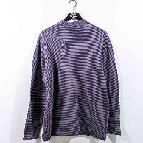 Dockers Striped Mock Neck Long Sleeve T-Shirt