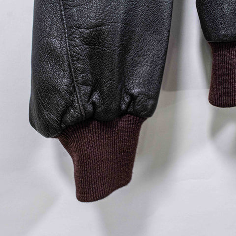 Eddie Bauer Leather A2 Bomber Jacket Goatskin Made in USA