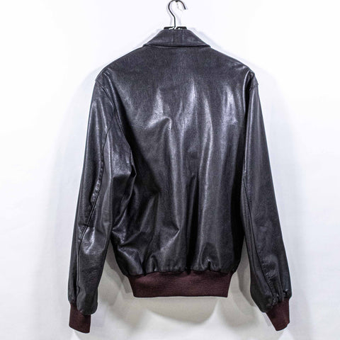 Eddie Bauer Leather A2 Bomber Jacket Goatskin Made in USA