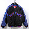 New York Giants NFL Suede Leather Bomber Jacket Varsity