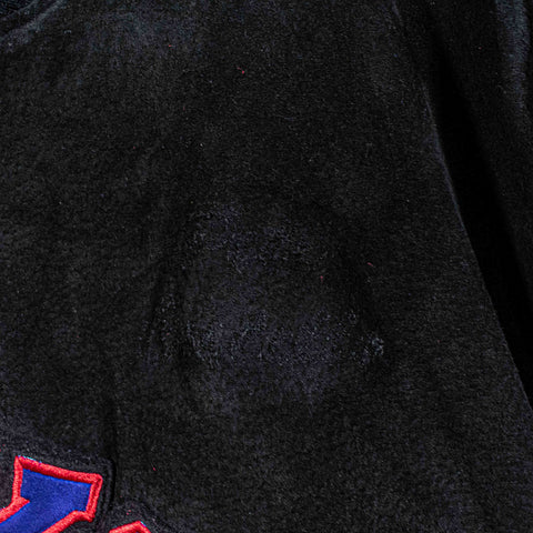 New York Giants NFL Suede Leather Bomber Jacket Varsity
