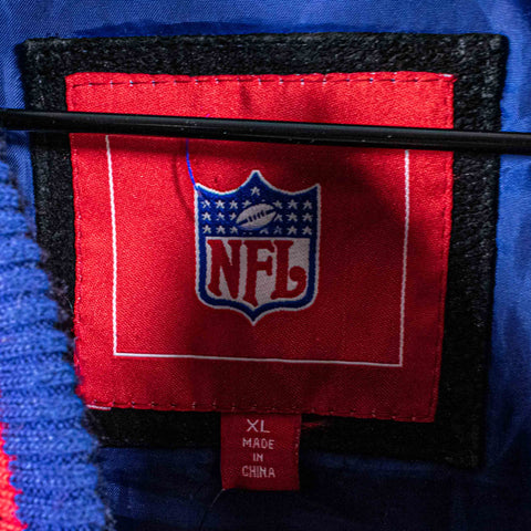 New York Giants NFL Suede Leather Bomber Jacket Varsity