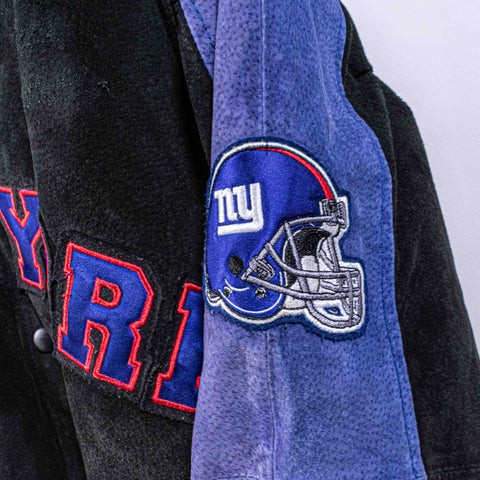 New York Giants NFL Suede Leather Bomber Jacket Varsity