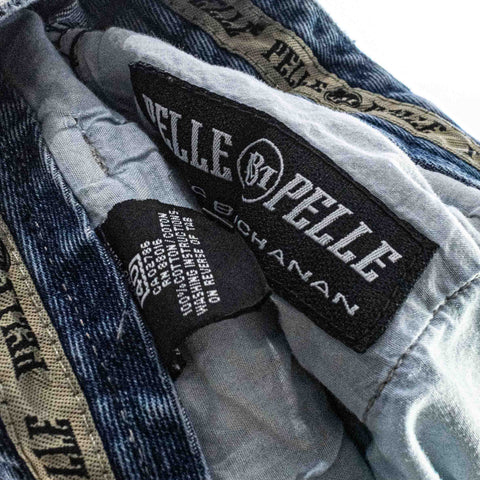 Pelle Pelle Baggy Cargo Jean Shorts Jorts