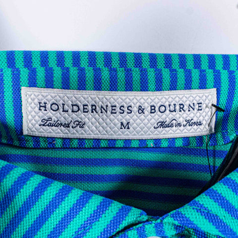 Holderness & Bourne Striped Performance Golf Polo Shirt