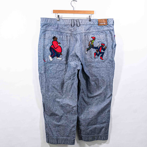 Platinum Fubu Fat Albert Baggy Jeans Wide Leg