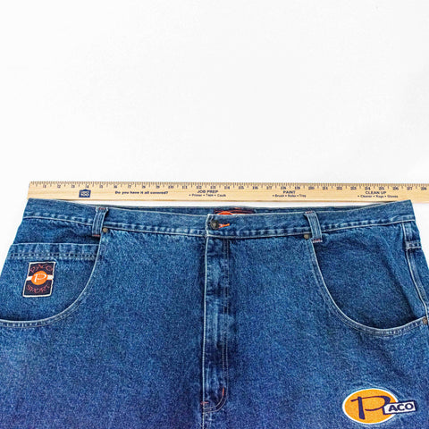 Paco Baggy Wide Leg Jeans Deep Pocket Embroidered