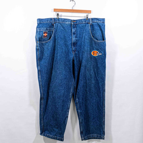 Paco Baggy Wide Leg Jeans Deep Pocket Embroidered