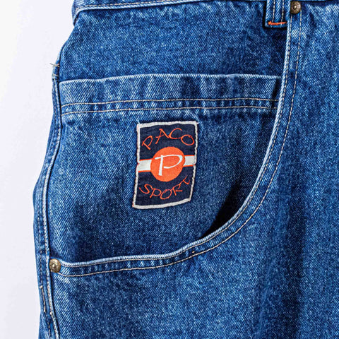 Paco Baggy Wide Leg Jeans Deep Pocket Embroidered