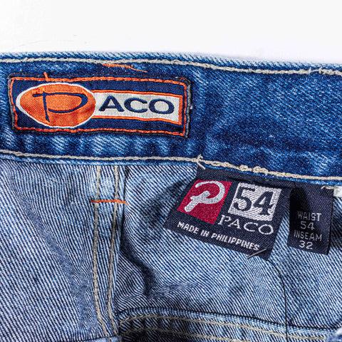 Paco Baggy Wide Leg Jeans Deep Pocket Embroidered