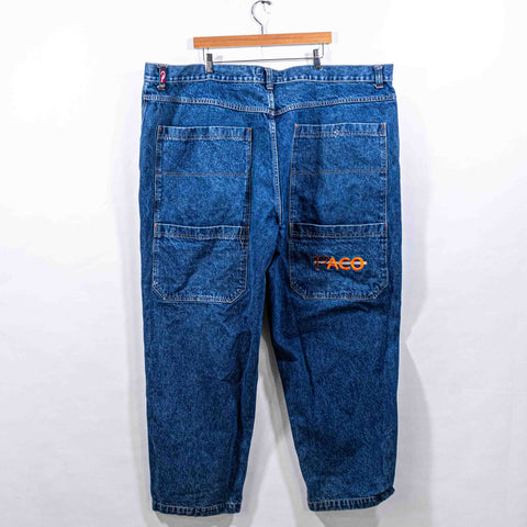 Paco Baggy Wide Leg Jeans Deep Pocket Embroidered