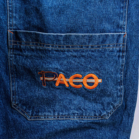 Paco Baggy Wide Leg Jeans Deep Pocket Embroidered