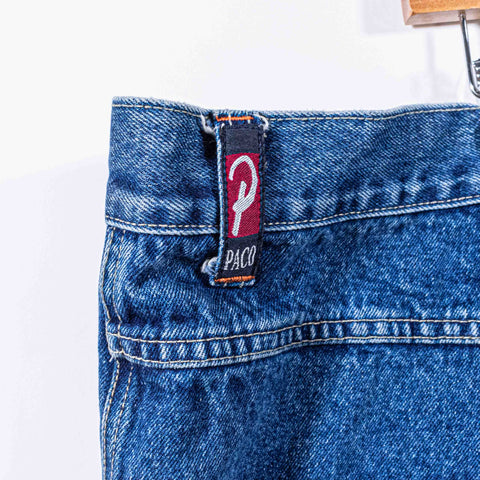 Paco Baggy Wide Leg Jeans Deep Pocket Embroidered