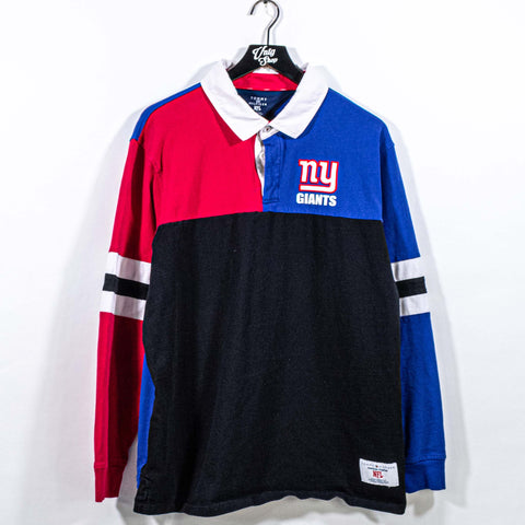 Tommy Hilfiger NFL New York Giants Long Sleeve Rugby Polo Shirt