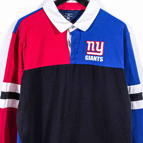 Tommy Hilfiger NFL New York Giants Long Sleeve Rugby Polo Shirt
