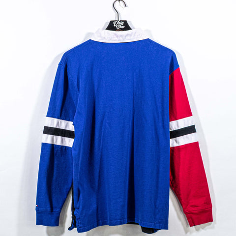 Tommy Hilfiger NFL New York Giants Long Sleeve Rugby Polo Shirt